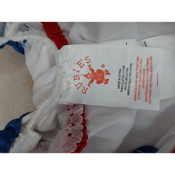 Rubies Rag Doll Girl‎ Costume Toddler 2T Halloween Red White Blue Dress Hat Wig - Picture 5 of 8